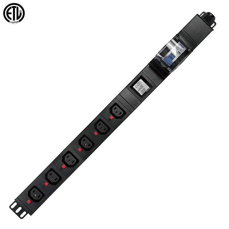 Customable Orient 6 Ports C13 15A Each Basic PDU For Data center rack