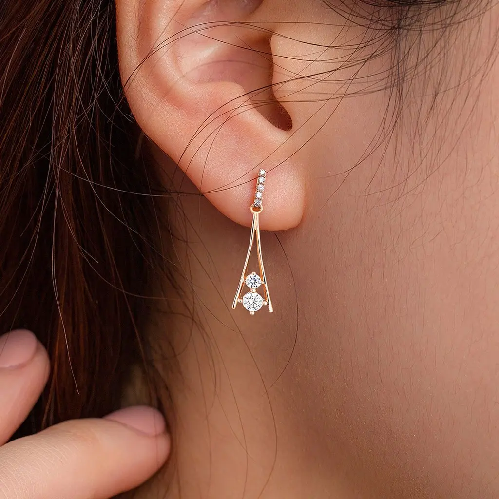 FINE JEWELRY EARRINGS rose gold stud earrings Eiffel jewelry set Huy Thanh Jewelry Wholesale price BTPTB286