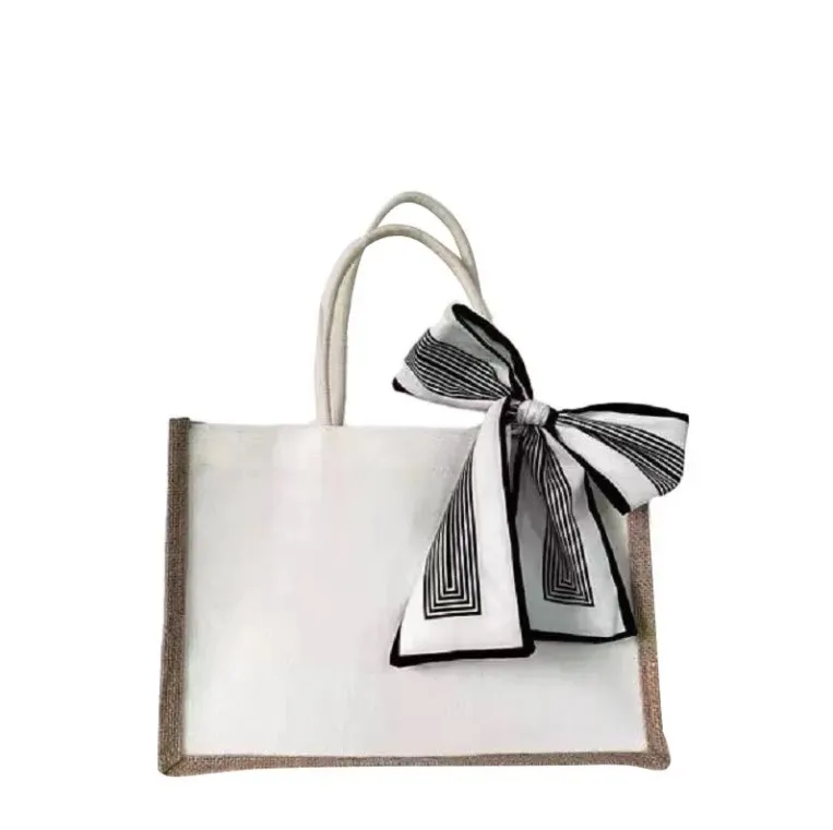 High Quality Eco-Friendly Jute Gift Tote Bag Custom Logo Burlap Tote Bag Best Market Price for Natural High Quality Shopping Bag