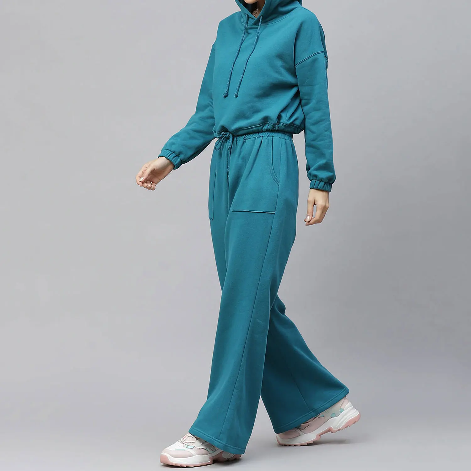 2024 Fall Winter Sweatsuit Tracksuit Cotton Two Piece Set Womens Pants Set For Women Joggers Stacked Track