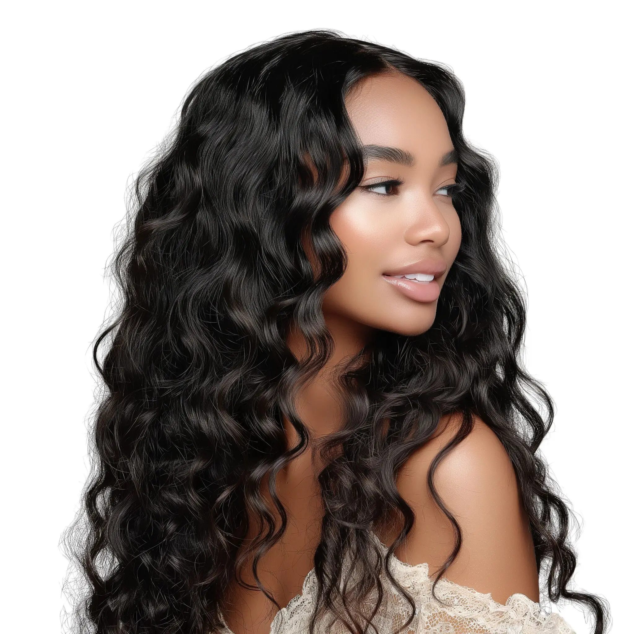 Long Operating Life  High Grade Deep Wave Hair WIG 13X4 Lace Frontal Wig  20 Inch 100% Virgin Human Hair