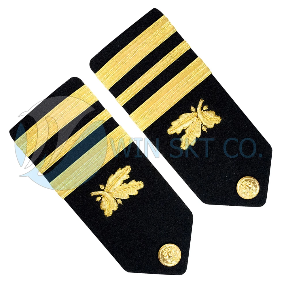 Pakistan Manufacture Navy Uniform Shoulder Board Custom Captain Pattern Pilot Rank Epaulet