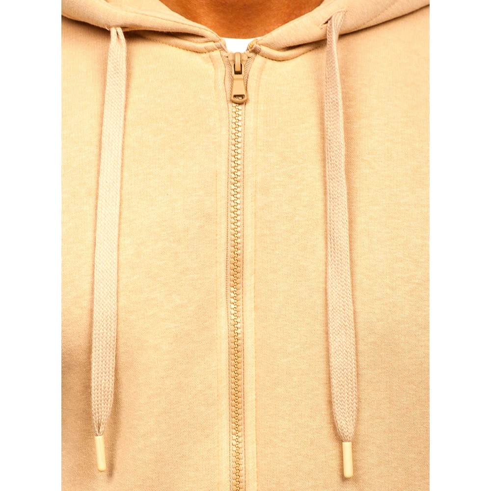 Custom Men Full Zip Up Hoodie Sweatshirt High Quality Blank Plain Long Sleeve Heavy Weight Wholesale Cotton Hoodie