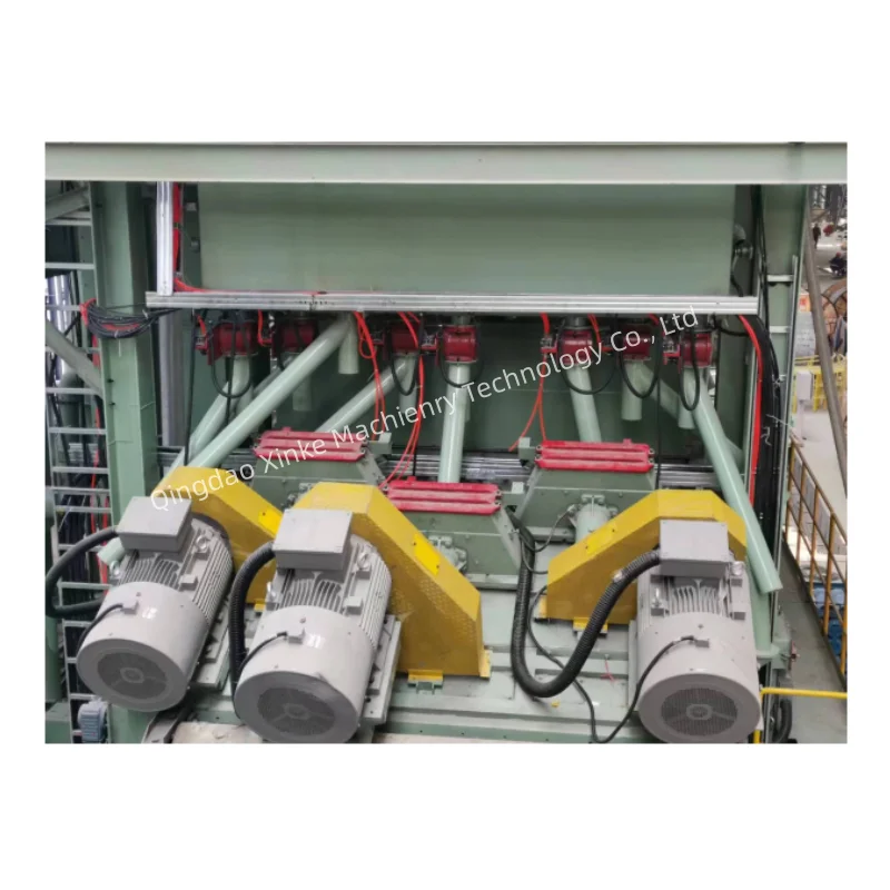 Steel strip Blast Cleaning System for removes abrasive residue from the upper side of strip