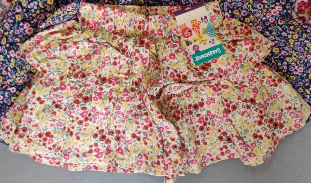 Girls new arrived ruffle skirt stylish printed new arrived skirt colorful skirt for baby girls comfortable for girls outwear