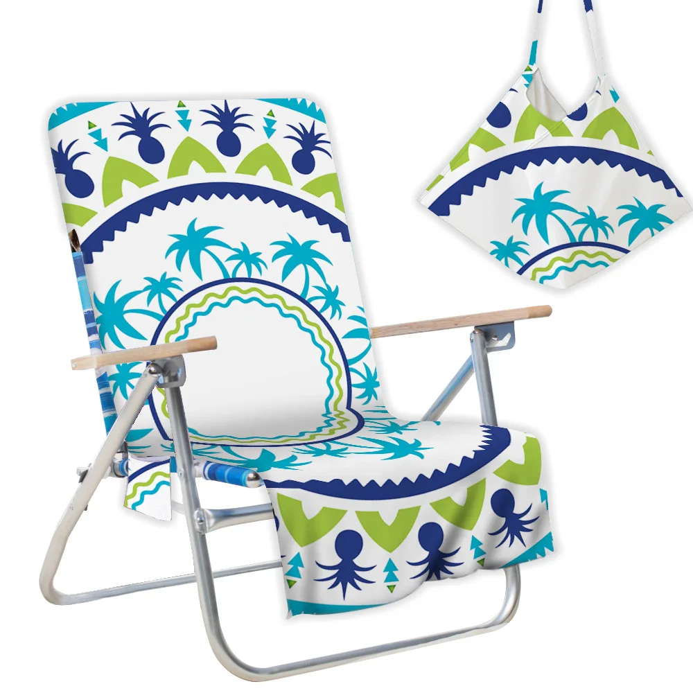 Water Absorption Drier Mat Swimwear Colorful Chaise Lounge Towel Covers Printed Beach Towels Tie-Dye Chair Cover