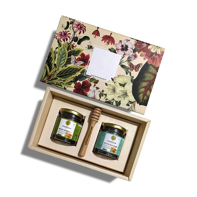 New arrived black hexagon shaped bee honey packaging gift box