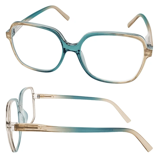 Oversize Square Gradient Color fullrim Frames Eyewear