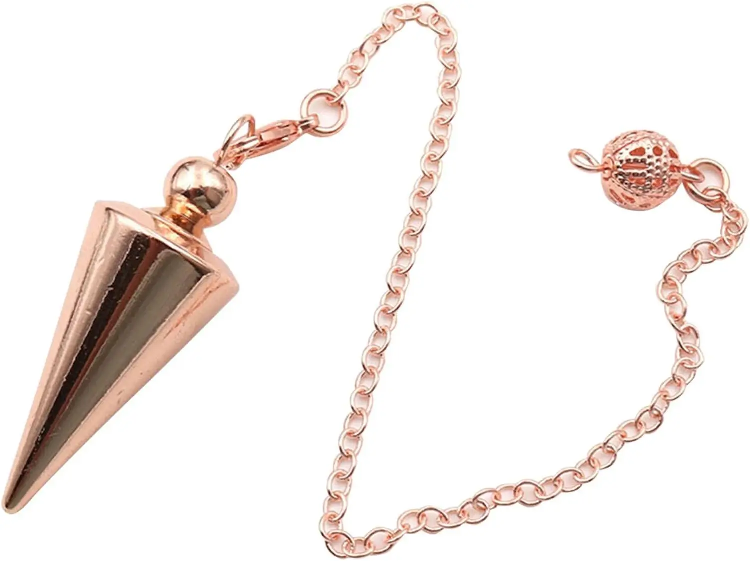 Dowsing Spiritual Point Pendulum Copper Pointed Pendant  Meditation Sets for Healing Chakra  Balance Meditation Scrying