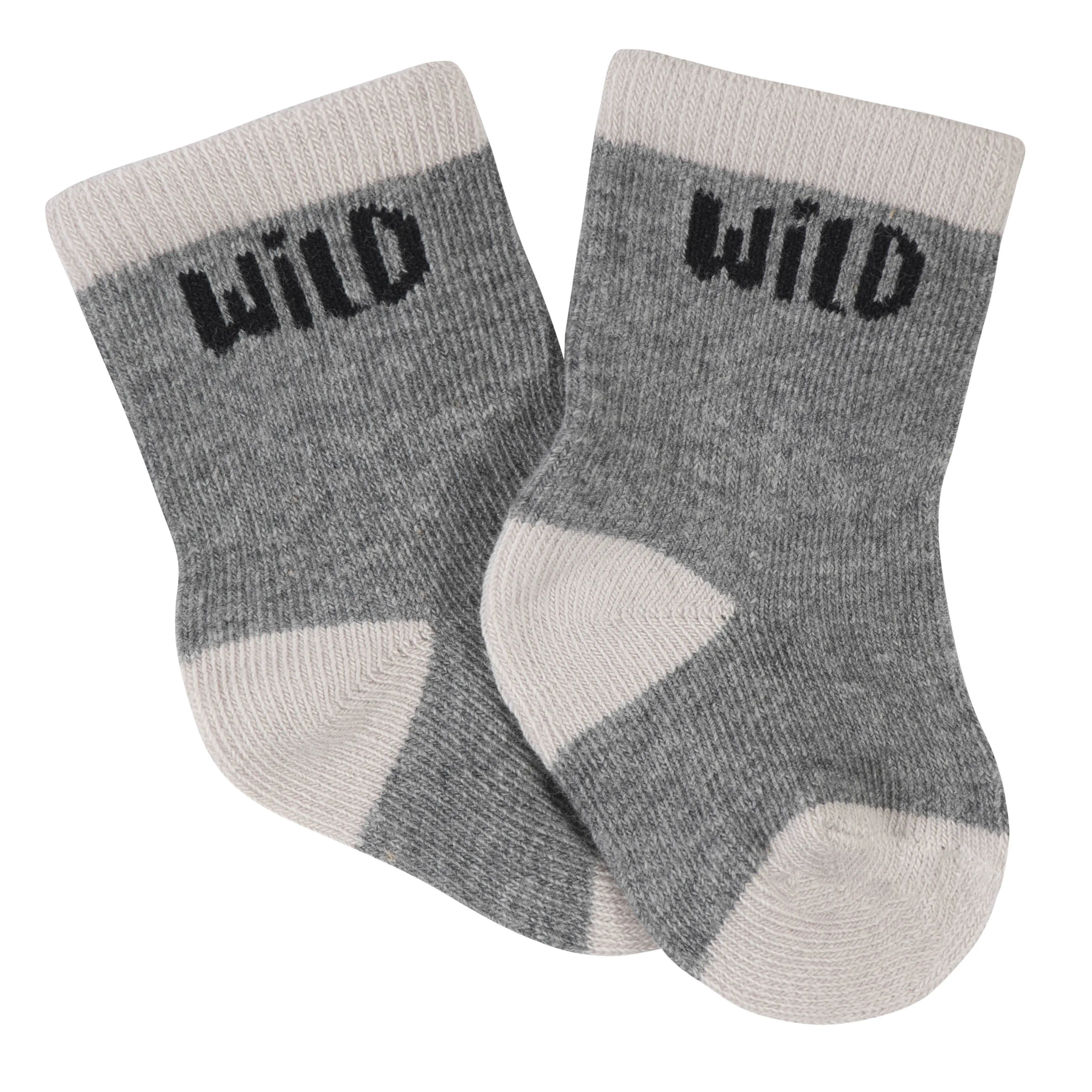 Gerber Unisex Baby Crew Socks 6-Pack Dino Inspired Jersey for Newborn & Boy Wiggle Proof 0-3 Months Size