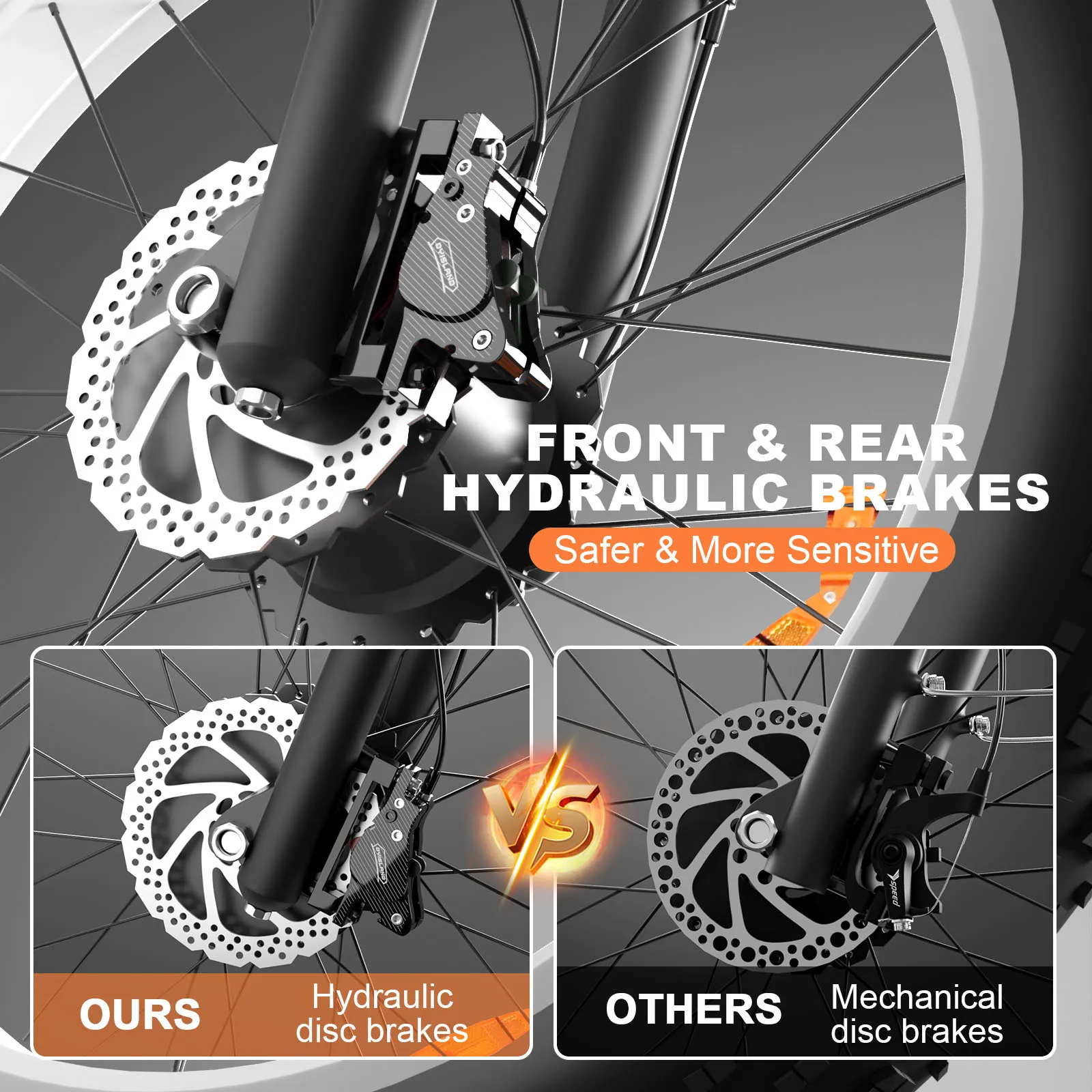 US Warehouse Electric Bike 52v 22.4ah Fat Tire E-bike 2000w Electric City Bicycle 26 Wheel Size Electric Mountain Bike