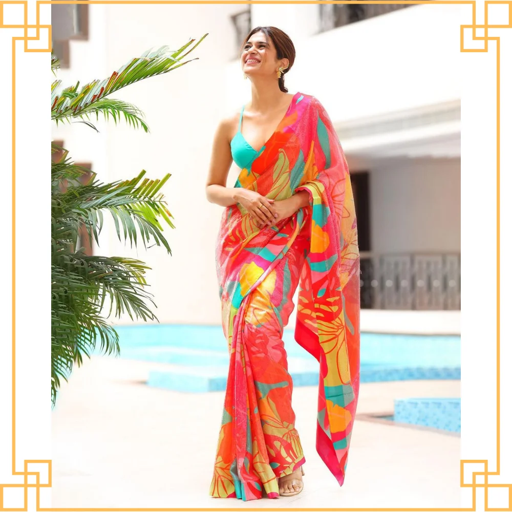 Indian Manufactured Soft and Comfy Georgette Saree for Personalized Gifts & Special Occasions Available for Sale