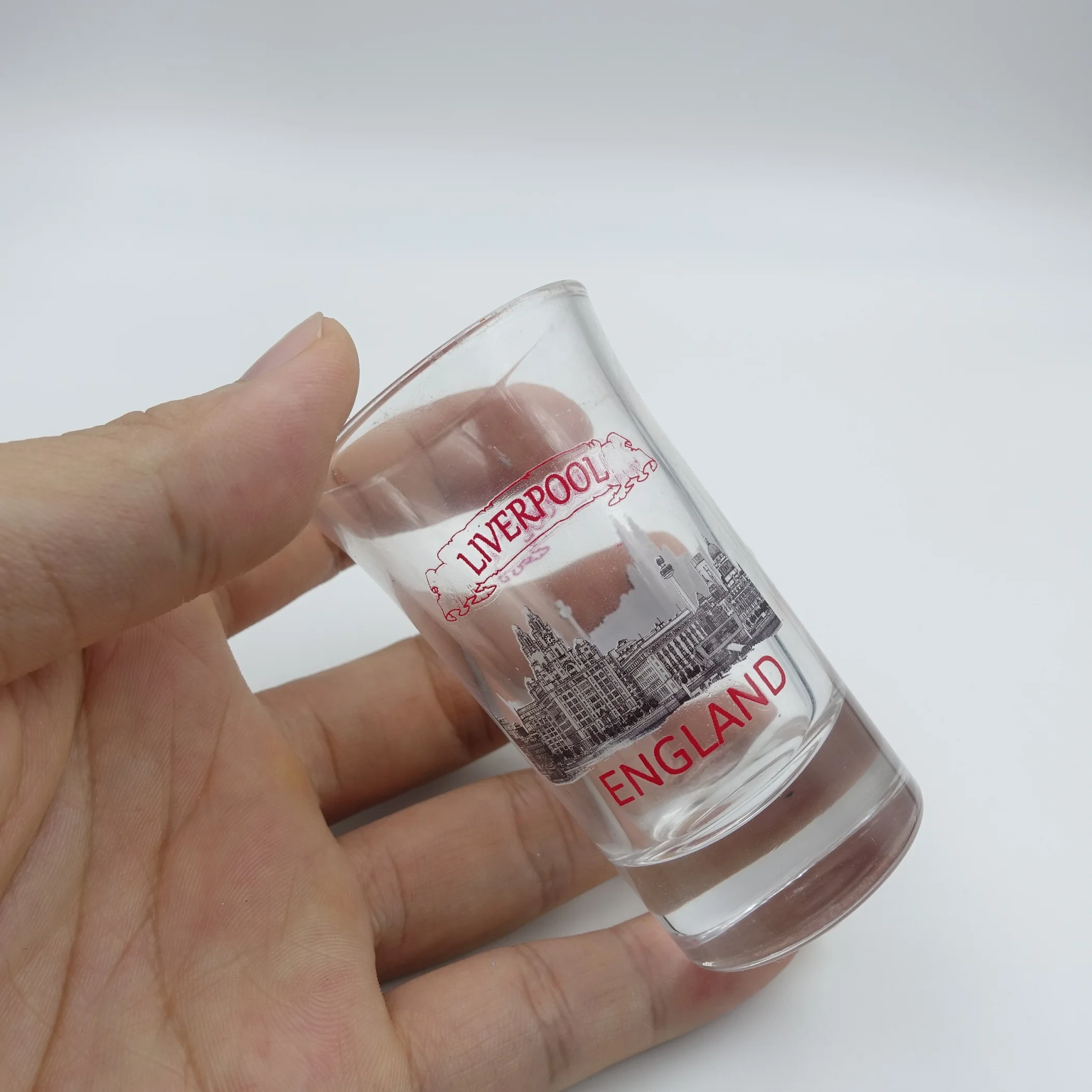 Custom City Logo Star Mini 2 oz Glass Wine Glass Spirit Cup 50 ml 3 oz Whisky Liqueur Baijiu Cup Quick Sampling