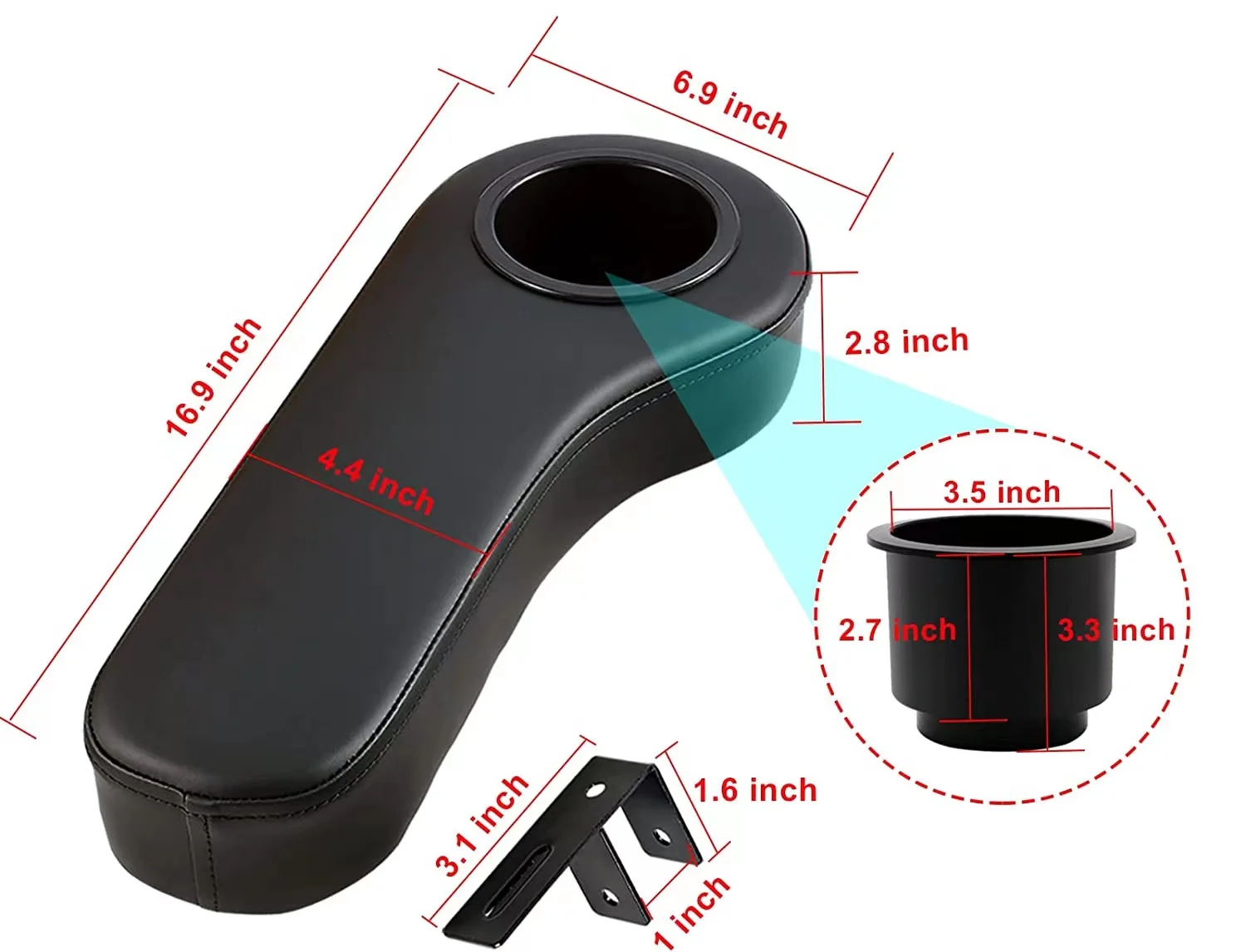 Professional custom TOP Golf Car armrest cup holder fit with Clubcar EZGO Yamaha