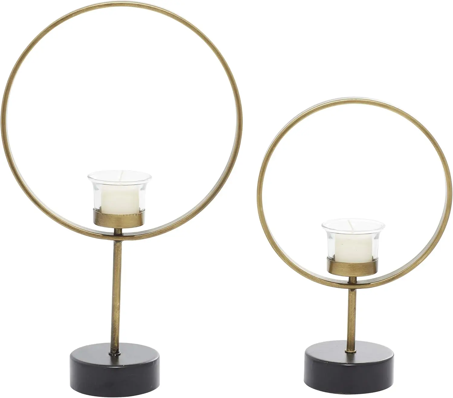 Luxury KGN HDCH 3016 3-Piece Candlestick Holder Set Handmade Gold Metal Stand Brass Steel Wood Glass Home Christmas Decorations