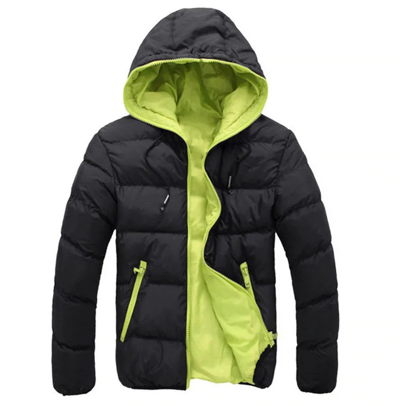 Men Water Resistant Quilted Puffer Jacket Winter Warm Pack able Puffy Down Jacket