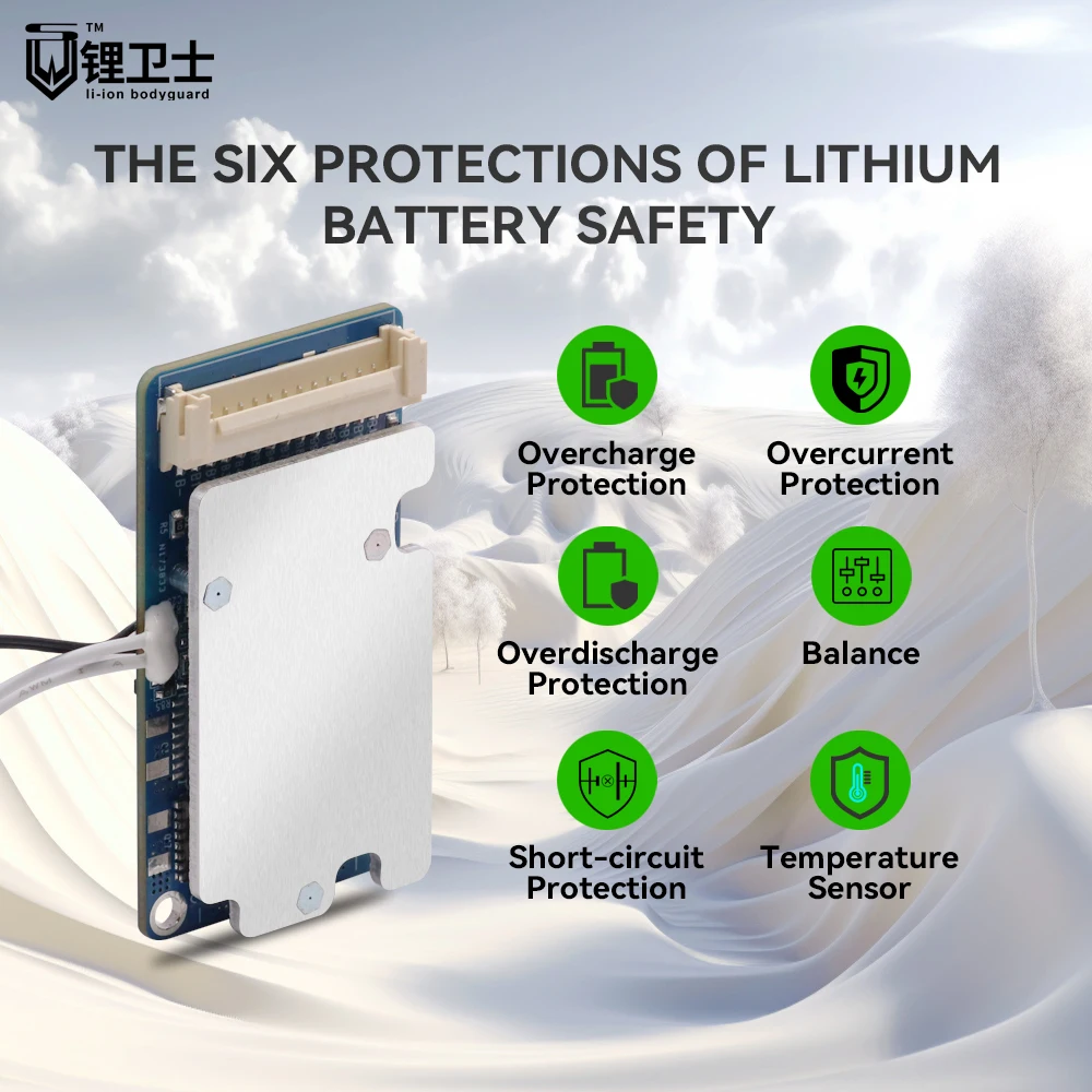 Литиевый модуль LWS Crcuit Lifepo4 BMS 10S 12S 13S 48V 15A 30A 40A Smart 13s переключатель
