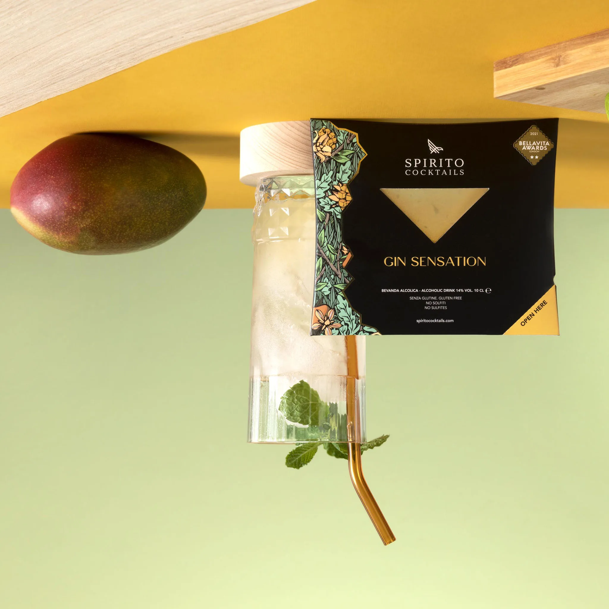 Предварительно смешанный Джин ощущение кустарного качества сделано в Италии с ремесленными спиртными напитками для домашнего бара