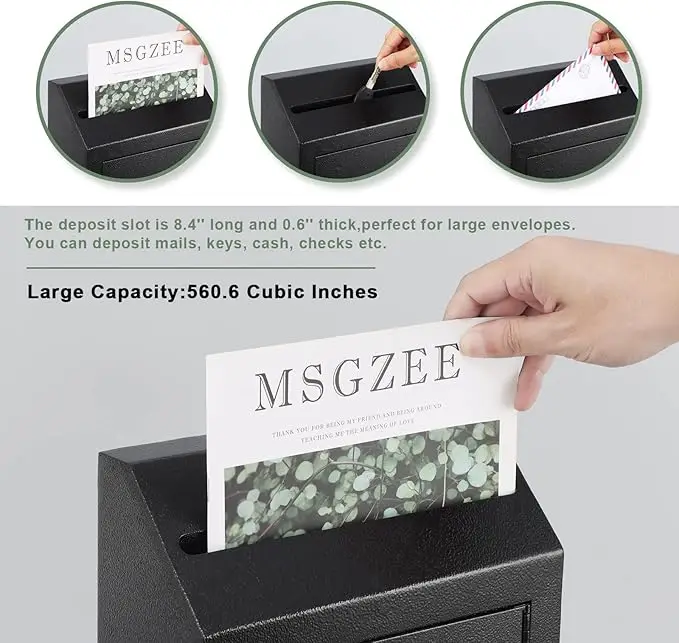 Wholesale Wall Mounted Mailbox Square Unique Shape With Post Metal USA Style Weatherproof Tediton Lock Residential Lock OEM ODM