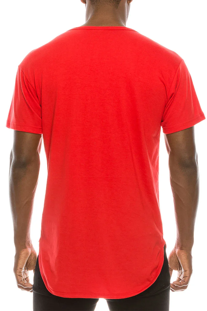High Quality 100% elongated T shirts 2024 OEM Custom made elongated T shirts breathable wear