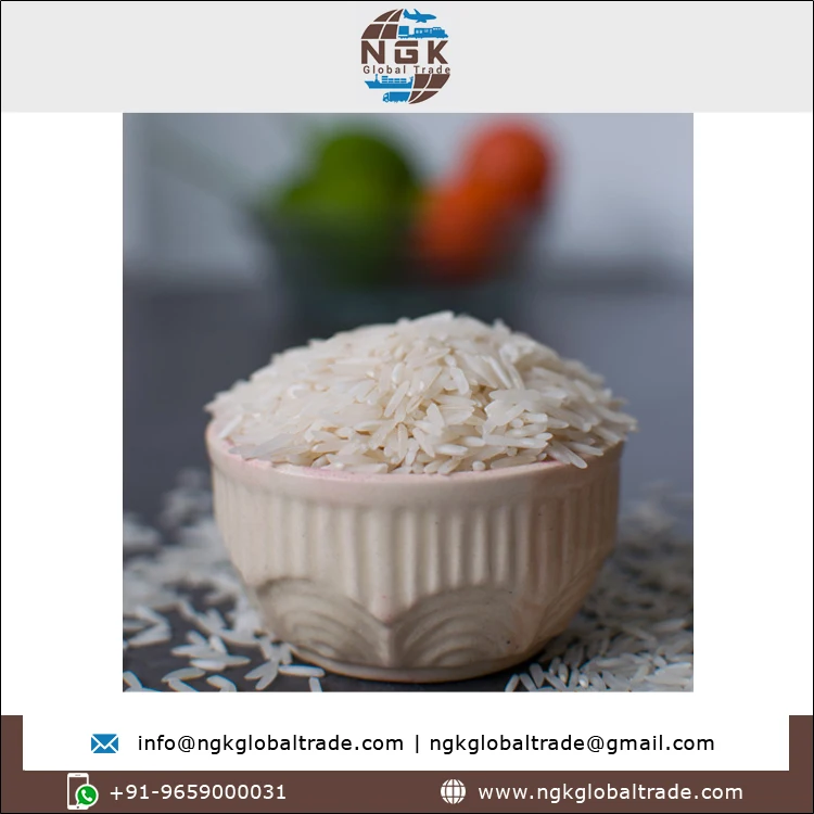 Best Quality Top Selling Pure Original Taste Soft Texture Long Grain Rice White Pusa Raw Basmati Rice from Indian Supplier
