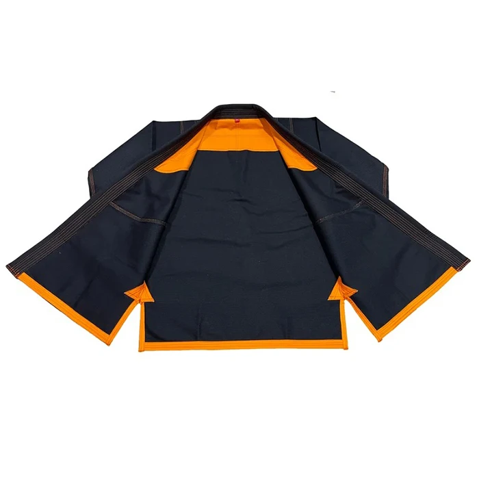 Top Quality Custom Made Jiu Jitsu Gi Orange Stitching Kimonos Gi 100% Cotton Perl Weave 450gsm Comfortable Breathable Kimono GI