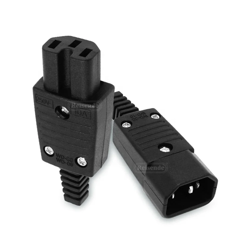 IEC320 C14 C15 AC PDU/UPS Wired Power Outlet Socket Cable Assemble Install Electrical Panel Receptacle AC Socket 250V 10A