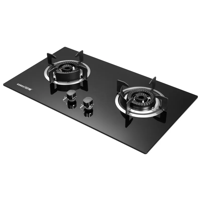 OEM Tempered Glass Flame-out Protection Built-in 2 Burners Gas Stove Gas Hob