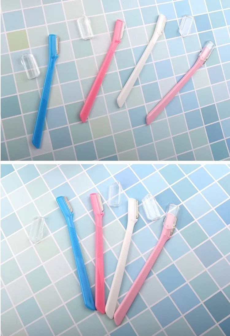 Hot Sell Women Eyebrow Razor Stainless Steel Blades Facial Eyebrow Hair Trimmer Razor Face Eyebrow Shaper Shaver