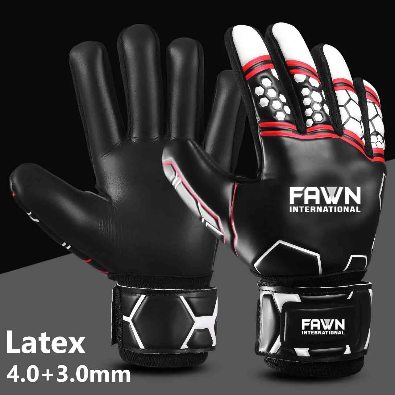 Soccer Football Goalie Goalkeeper Gloves for Kids, Youth Boys Junior with Double Wrist Protection Strong Anti Slip Grip