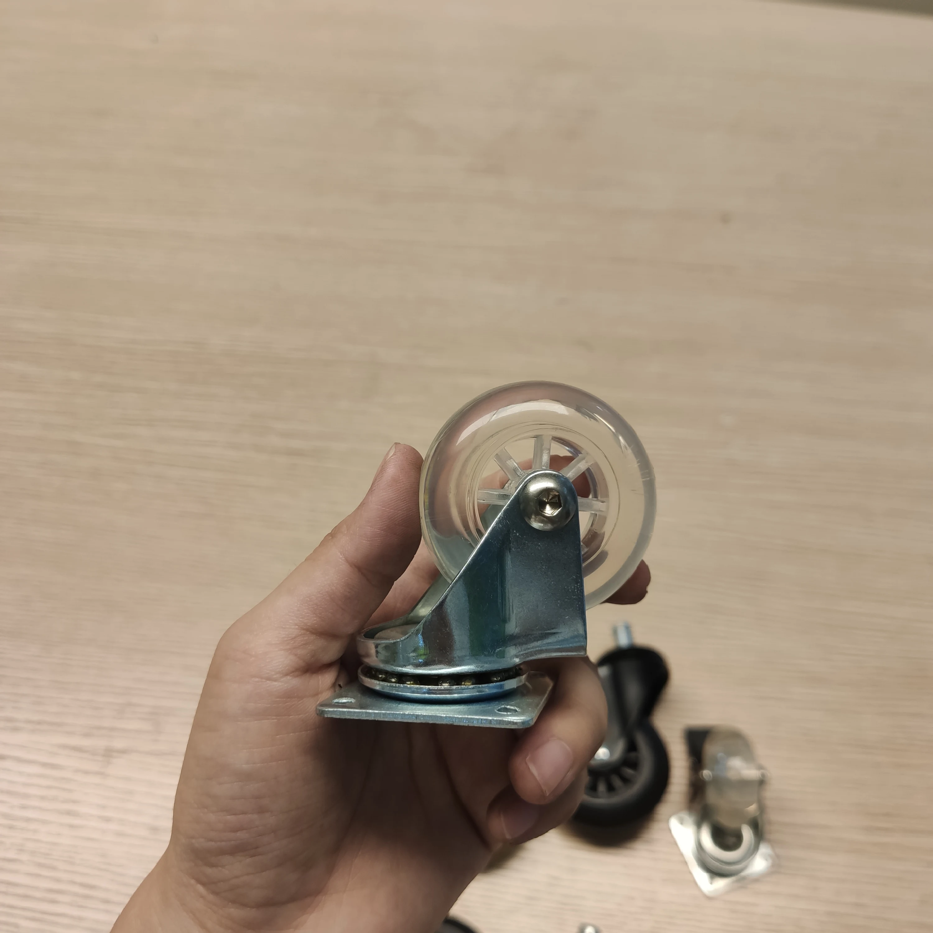 2 Inch Transparent PVC Castors Swivel With Brake For Furniture 50mm Crystal PVC Casters Best Quality from Viet Nam