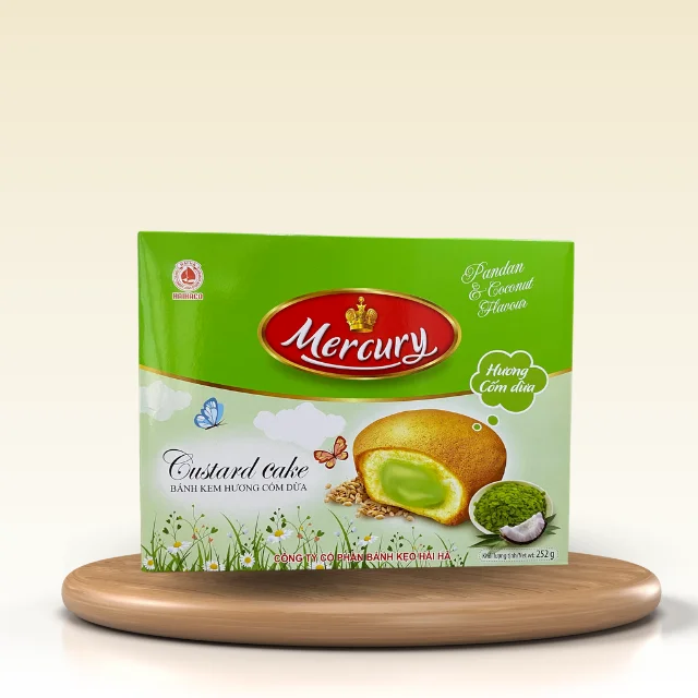 Wholesale Breakfast cake with custard cream MERCURY soft cake HaiHaCo since 1960