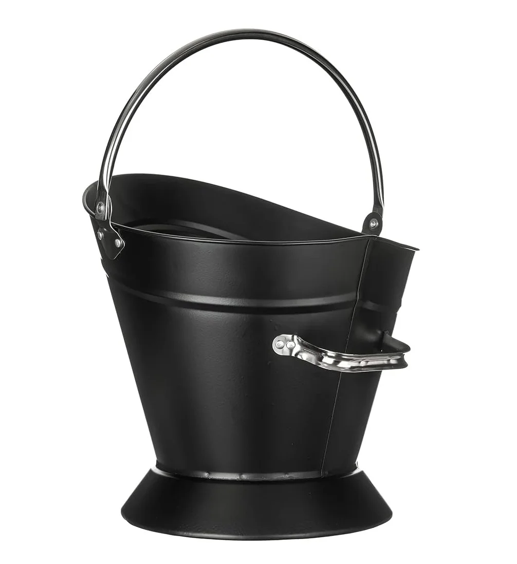 Wrought Iron Coal Bucket Export Quality Customized Size Metal Coal Bucket For Indoor And Outdoor Usage Fireplace Accessories