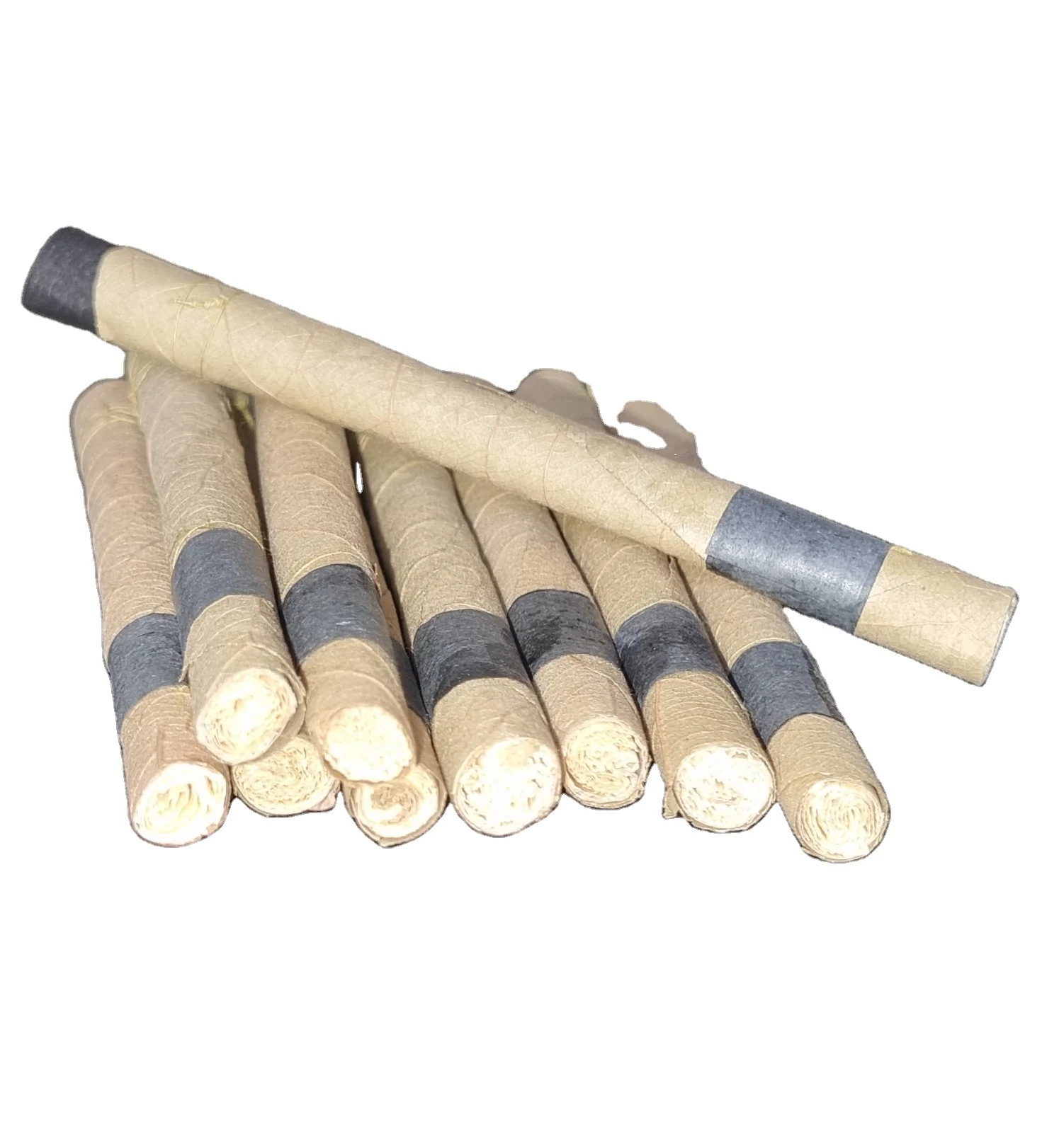 Unrefined leaf cones in bulk Beautifully hand rolled Even burn quality and Super slow Burning Ebony Palm Leaf Tubes & Rolls