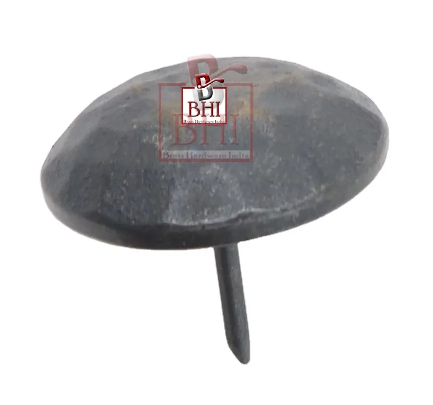 High Quality Handmade Forged Medieval Style Vintage Shoe Nail Wrought Black Iron Nail Wood Crafts Door Furniture Decorative
