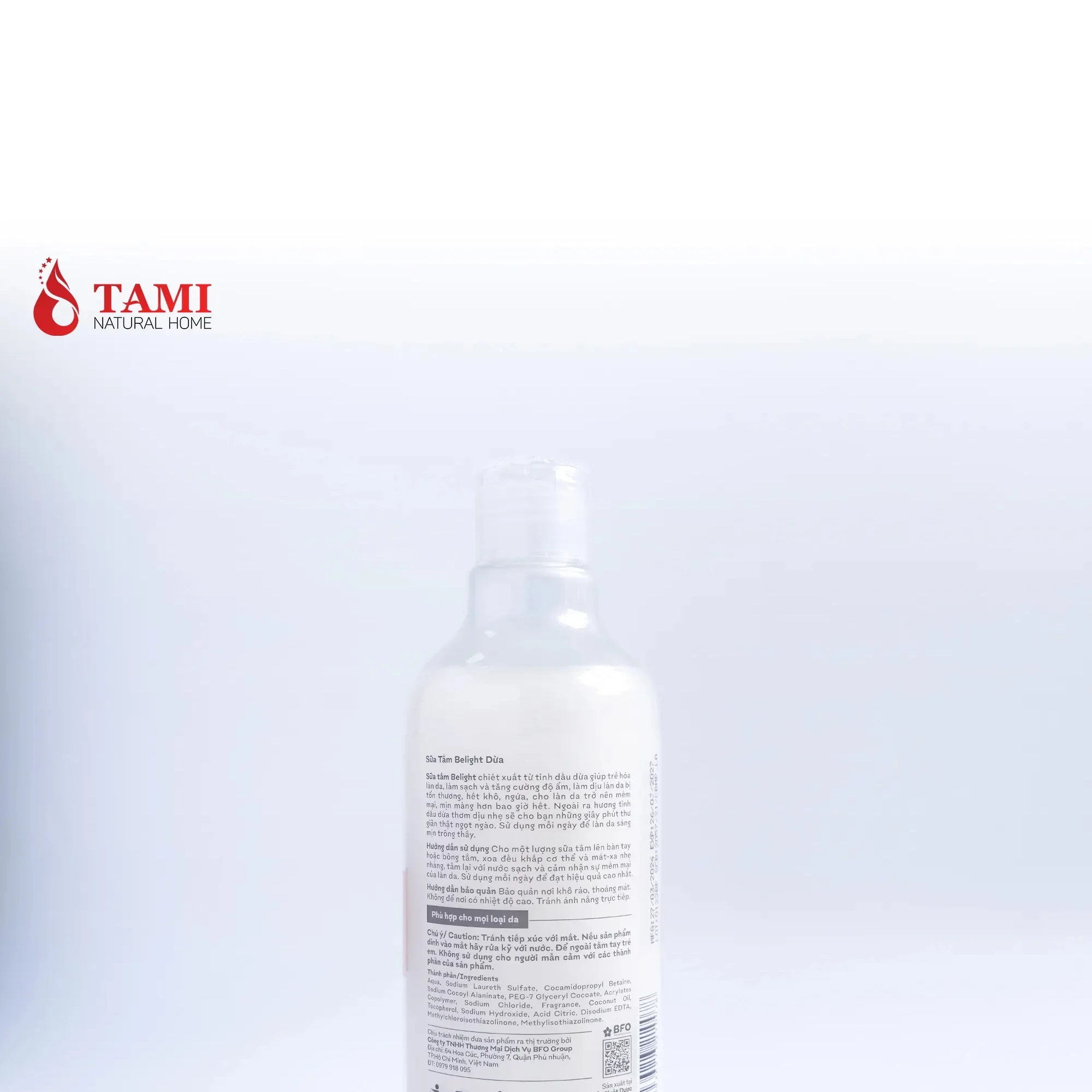 Body Wash 3 Years Shelf Life Belight - Coconut Essential Oil Shower Gel Suitable For Sensitive Skin From Vietnamese Brand