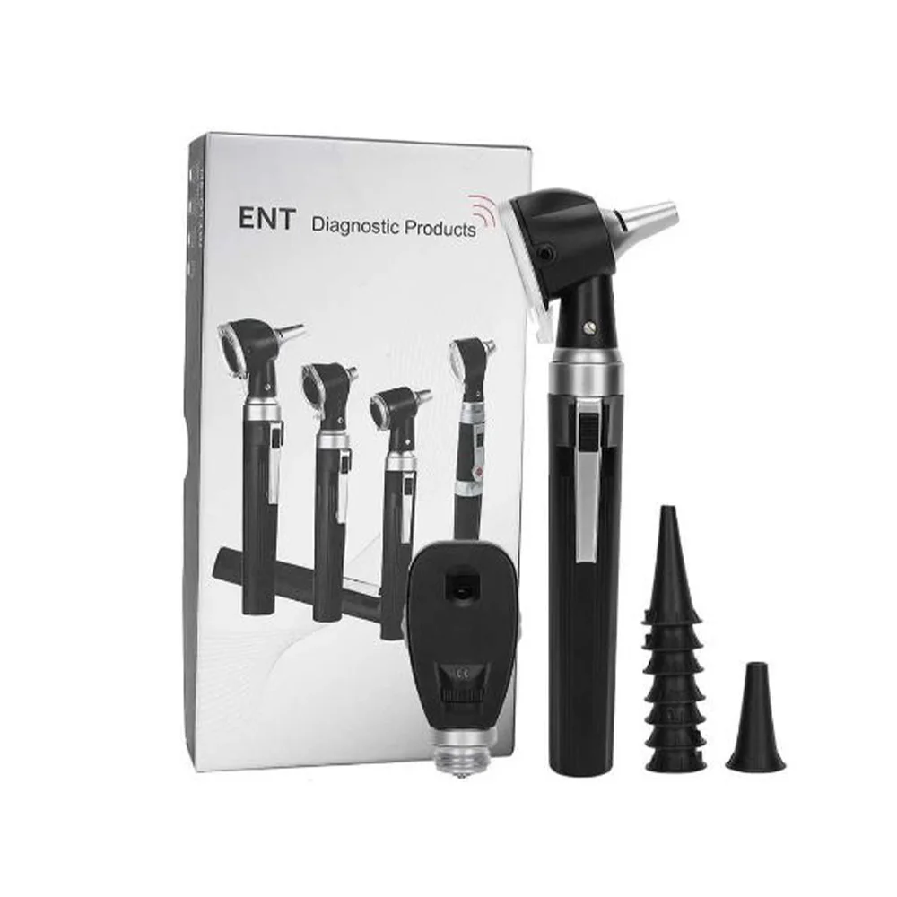 Fiber Optic Otoscope Examination LED Set Medical ENT Device for Accurate Ear and Ophthalmoscope Diagnostics