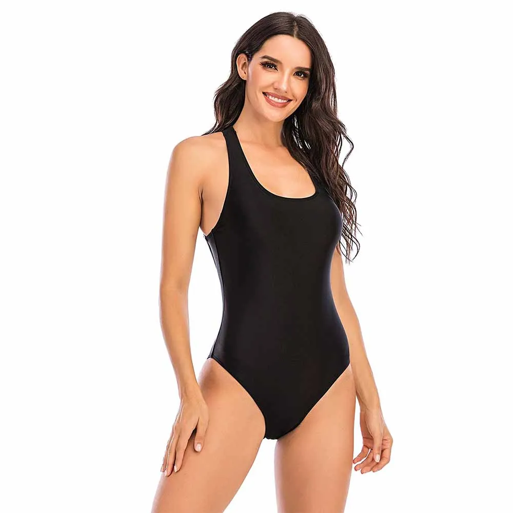 Professional Swimmer Suits in Black Color Wholesale Price Sports Active Wear Bikini Suits Made in Pakistan