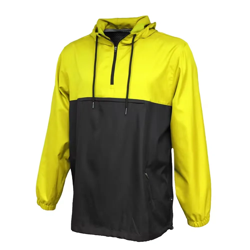 Customized Color Block Windbreaker Jackets Custom Made Anorak Contrast Colors Jackets Waterproof