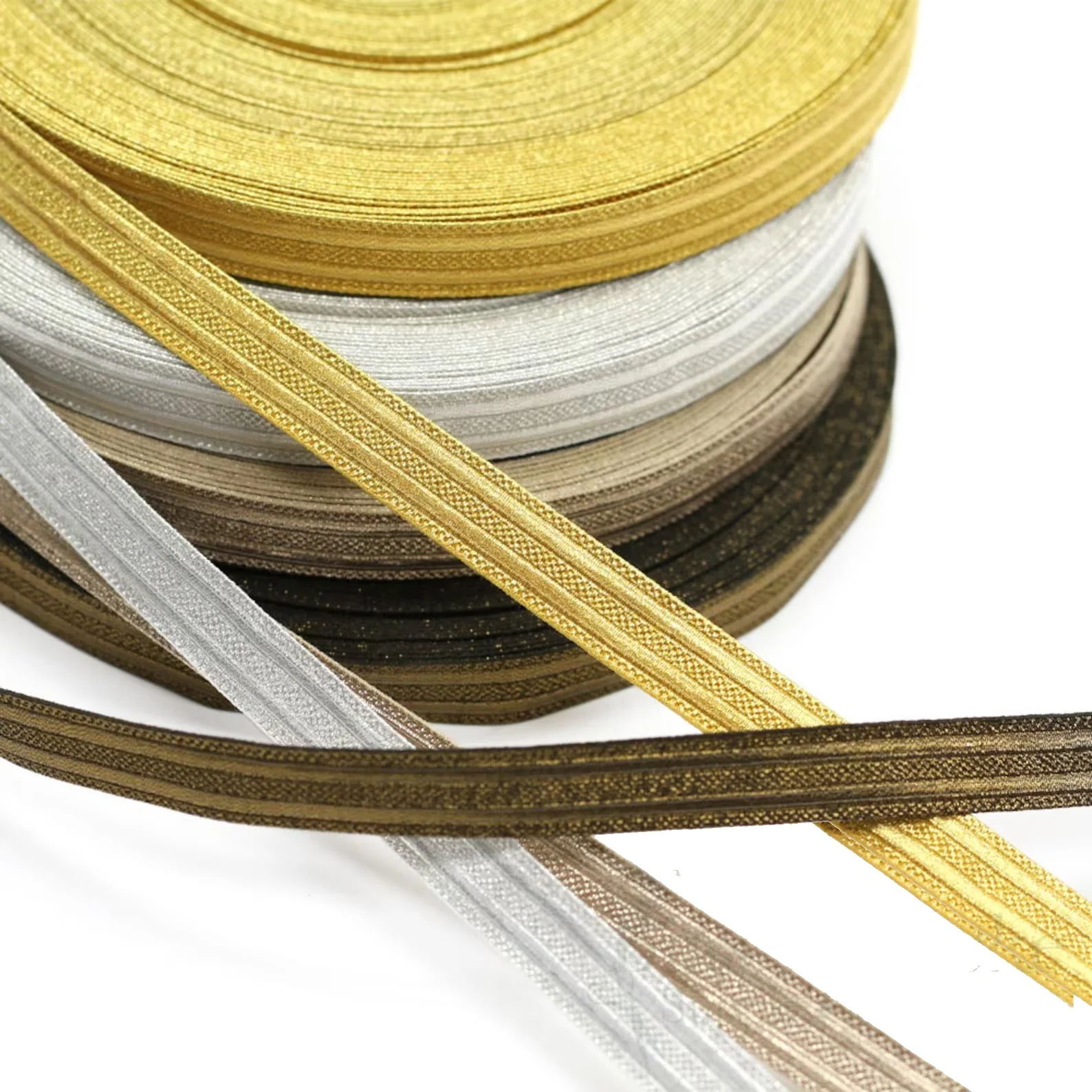 OEM Metallic Trim Silver Braid Wholesale Crafting Ribbon Braids Tapes Laces Trimming Quality Metallic silver Galloon