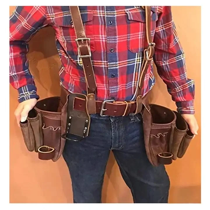 HMB-LB-502 Hot Sale Outdoor Leather Tool Belt with Low price Wholesale New Arrival Top Selling Leather Kits Belts