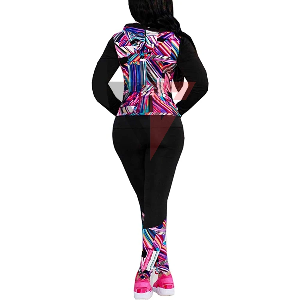 Comfortable Training & Jogging Wear Hooded Tracksuit, Women 2Pcs Solid Color Fleece Zipper Tracksuits