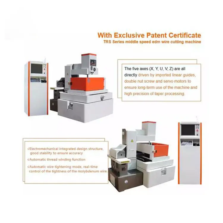 Medium Speed Wire EDM Wire Cutting Machine servo motor optional  Precise CNC wirecut edm Machine for big size