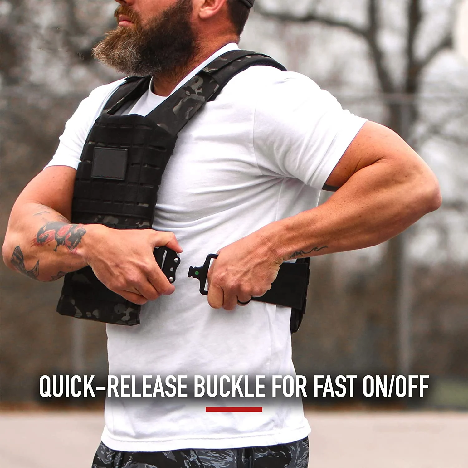 Custom Made Quick Release Weighted Vest for Men Workout Strength Training Gym Fitness Weighted Vest