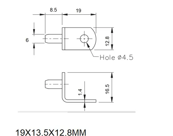 Furniture Fittings Metal Cabinet Shelf Support Shelf Pins Cabinet Bracket