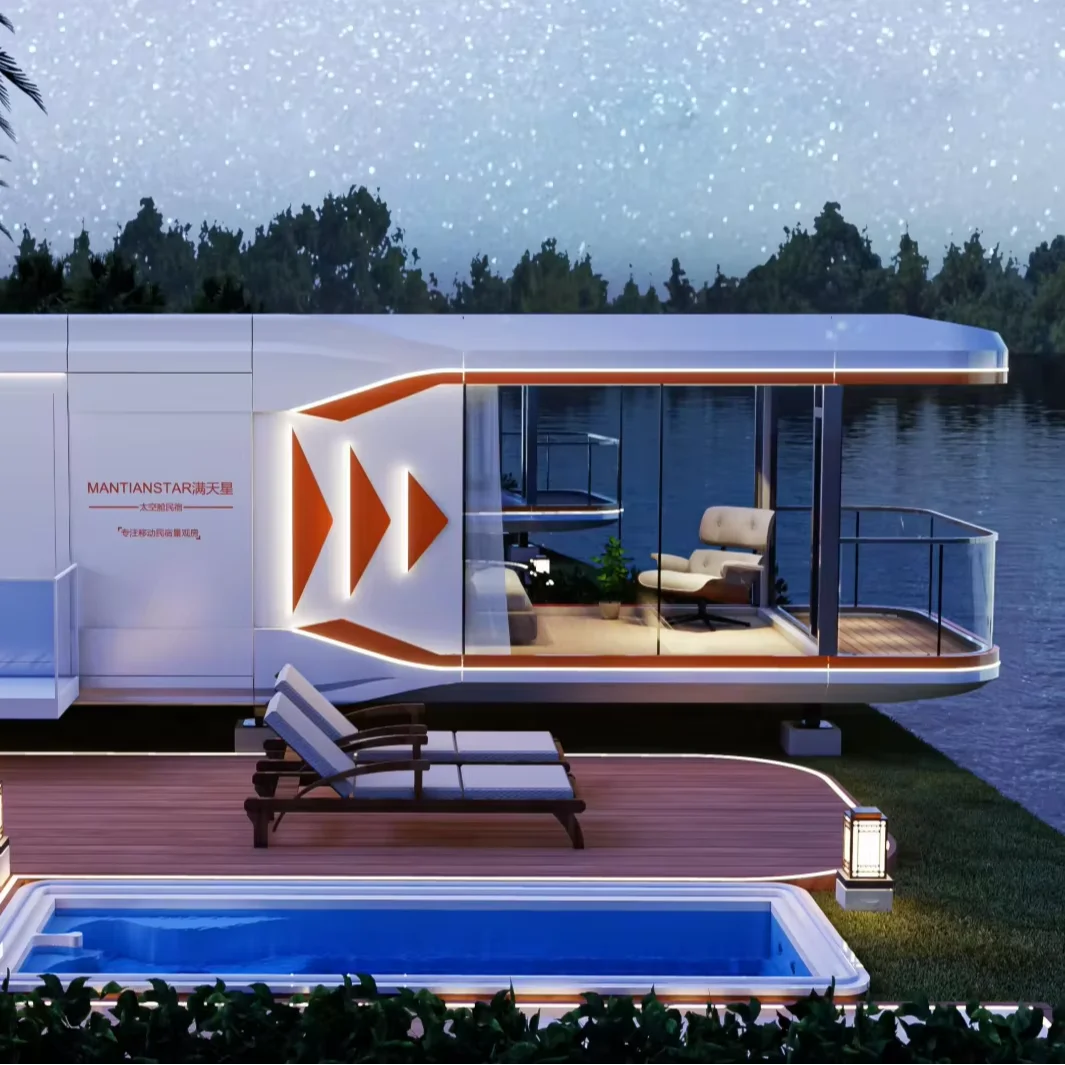 container room   Space capsule Mobile HomebedHotelcabinPrefabricatedmodularcontainersmallcapsule roomGlass House For Residential
