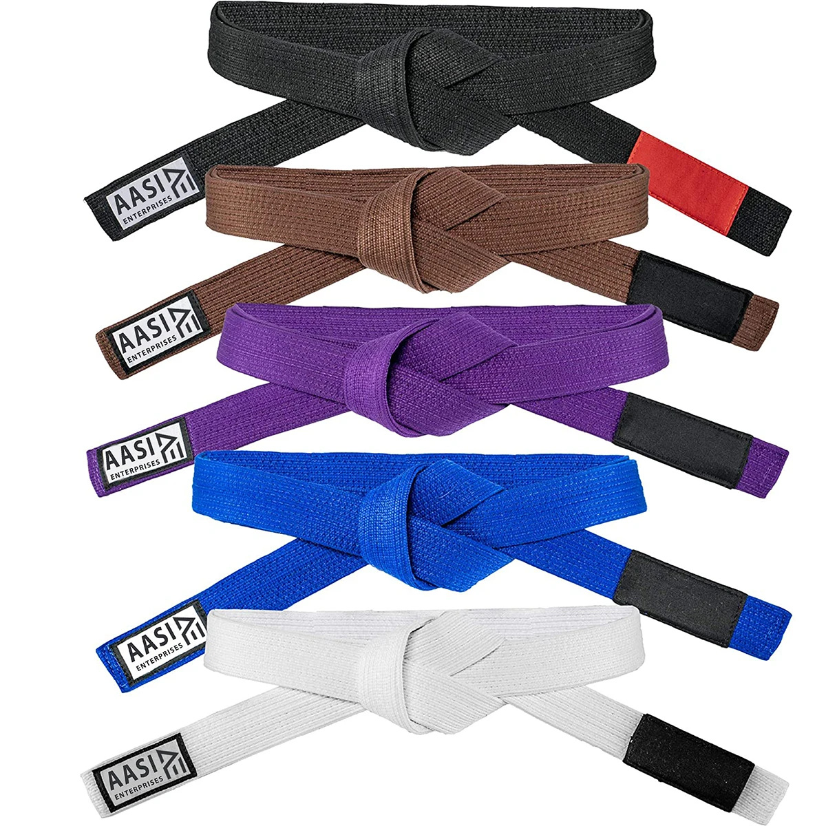 Brazilian Jiu Jitsu Belts All Colors Sizes Custom Design Silk Judo Gi Fighting Martial Arts Wear Custom Logo Back Stripe