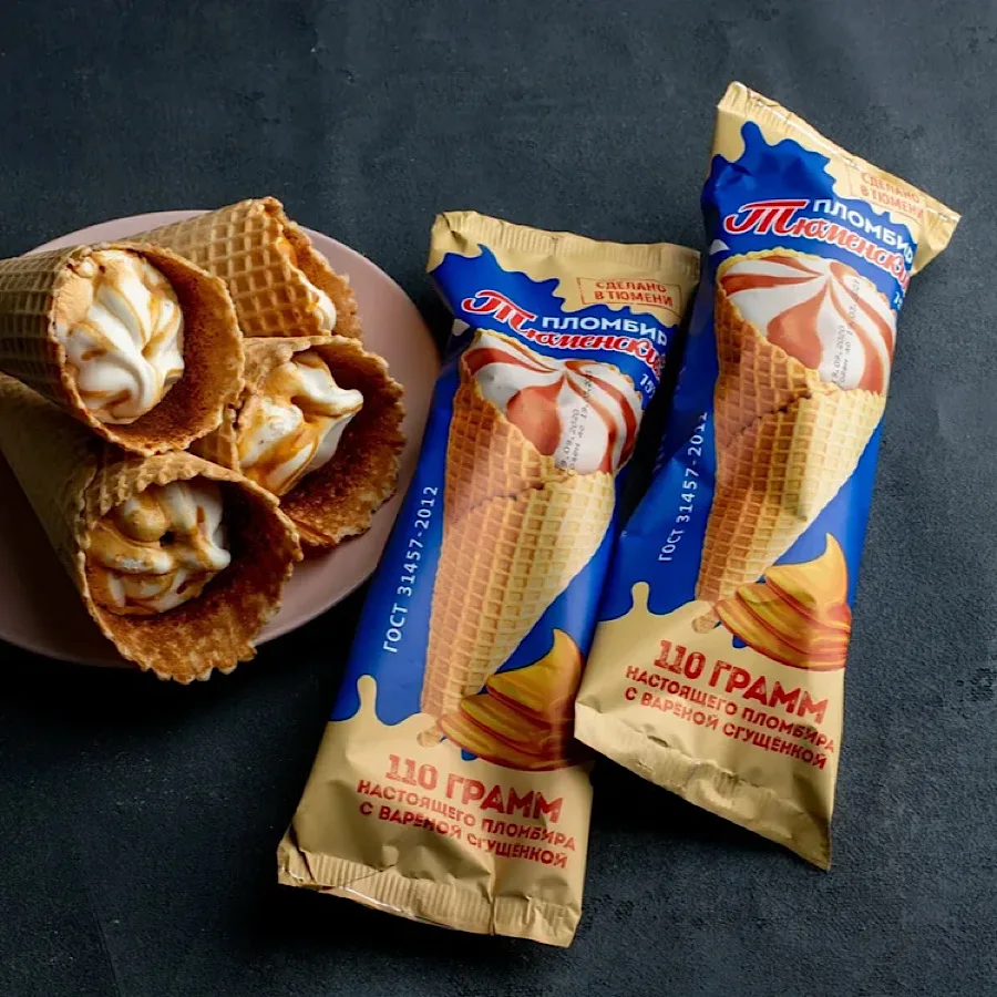 15% Condenced Milk Filling Waffel Cone Ice Cream From Natural Delicious Product Dessert Ice Cream