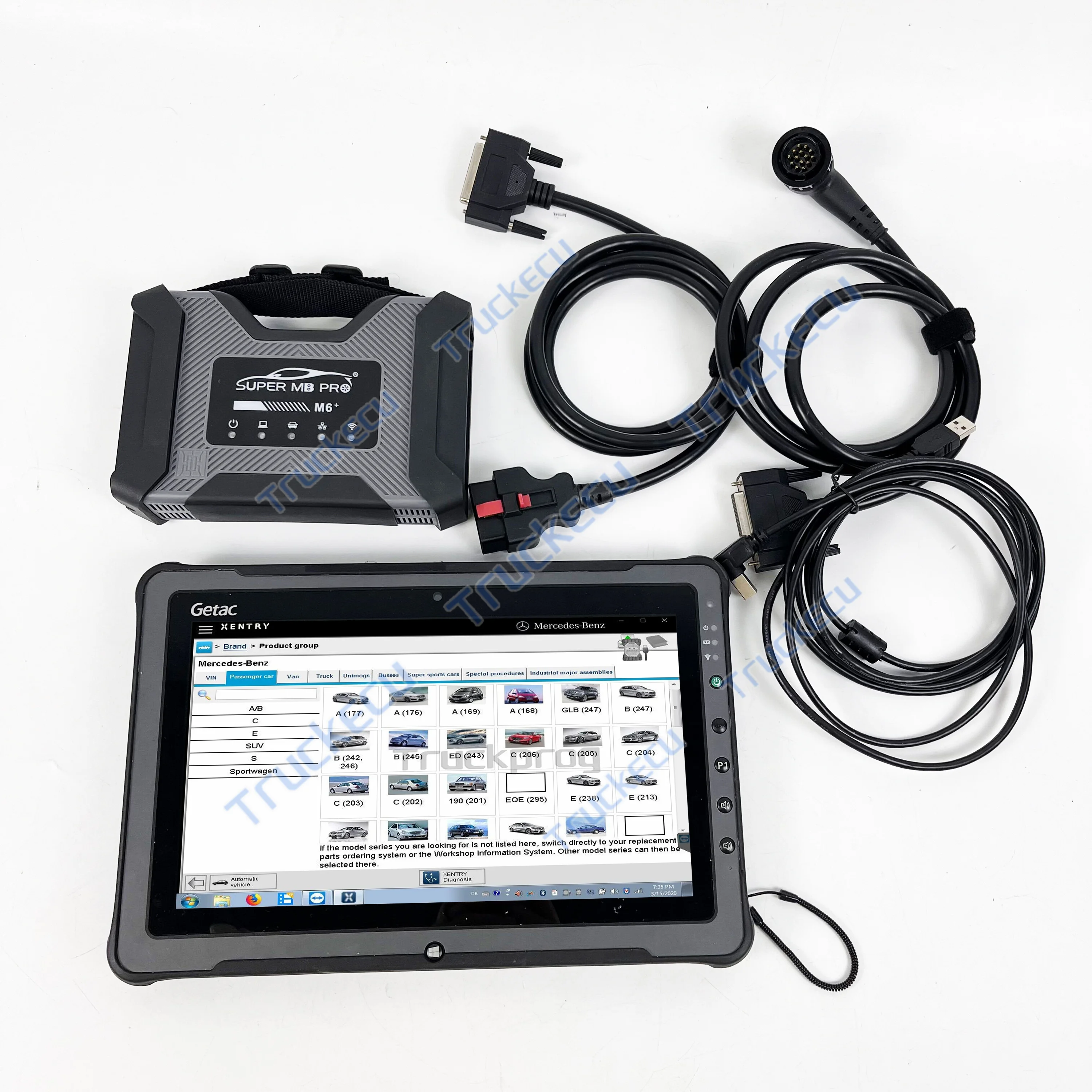 Getac F110 Tablet+Super MB Pro M6 Wireless Star Diagnosis Tool with Software V2024 DoIP VCI M6 MB Pro M6 multiplexer
