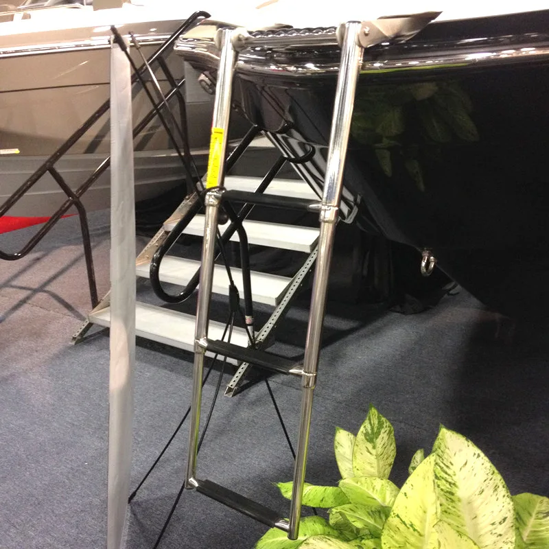 316 stainless steel ladder high polished marine swimming folding ladder marine ladder